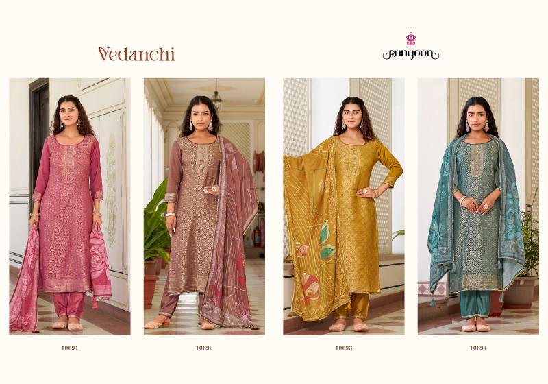 Rangoon vedanchi 3pcs wholesalers of designer kurtis in delhi central market